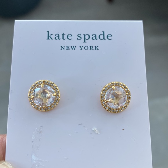 kate spade Jewelry - Kate, Spade, NWOT bright ideas, pave halo CZ stud earrings